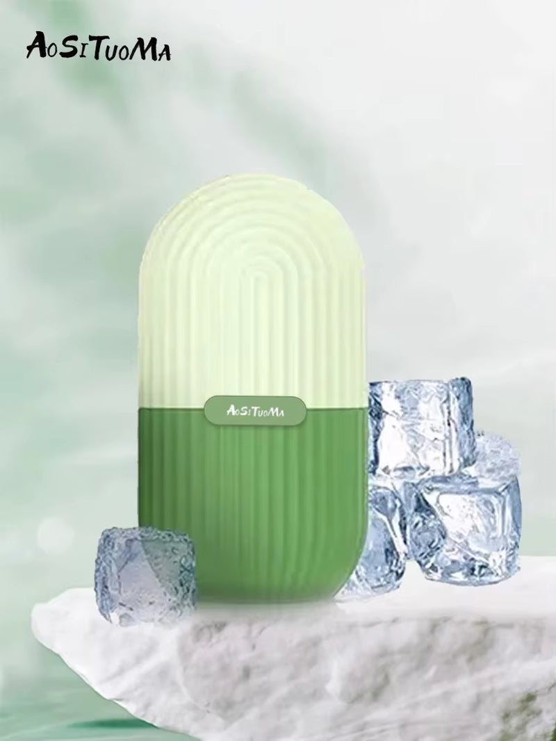 Silicone Ice Face Roller Contour and Shrink Pores,Remove Dark Circles,Massage Skin Beauty Facial Roller for Eyes, Neck, Care Tool
