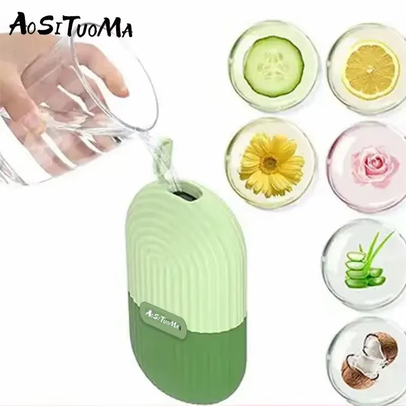 Silicone Ice Face Roller Contour and Shrink Pores,Remove Dark Circles,Massage Skin Beauty Facial Roller for Eyes, Neck, Care Tool